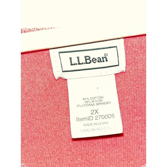 L.L.Bean Womens Red Button-Front Cardigan 2X Cotton Blend Lightweight Sweater - Picture 3 of 8
